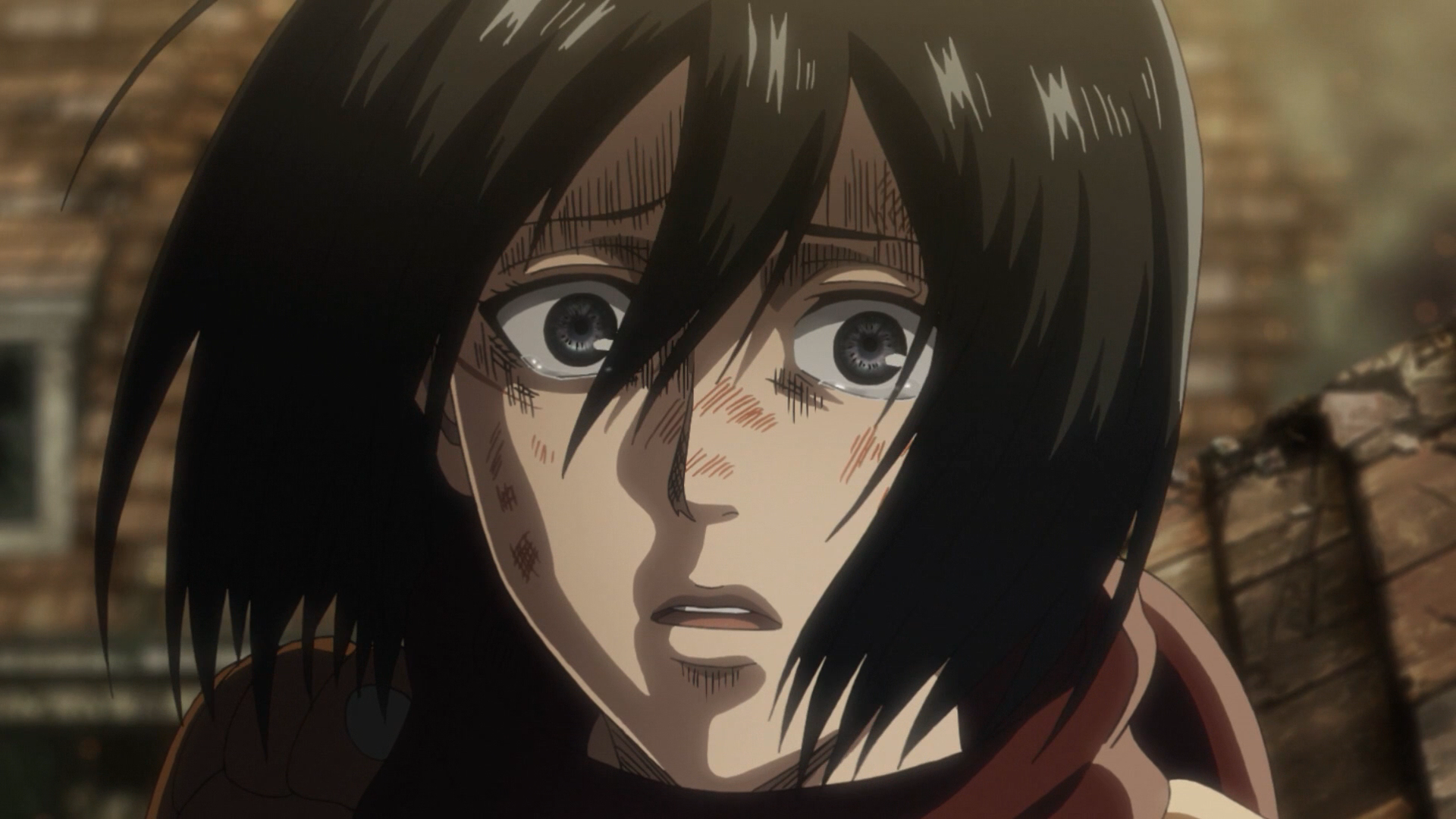 Mikasa's reaction to Levi choosing Erwin 