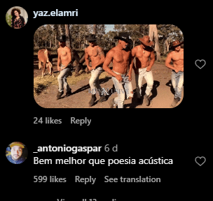Brazilian Folk Song Video Instagram Comments 2