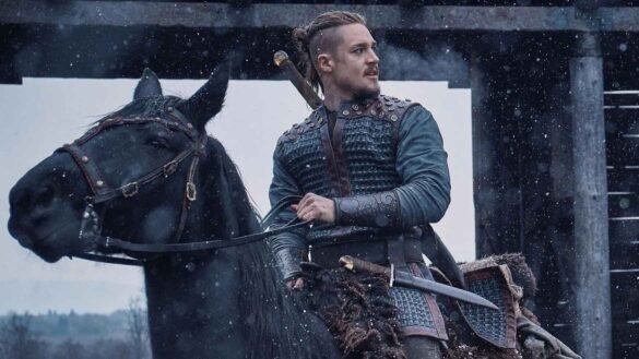 Uhtred of Bamburgh riding on a horse