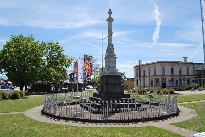 Memorial to the three policemen killed by Ned Kelly in 1878 - in Mansfield, Victoria