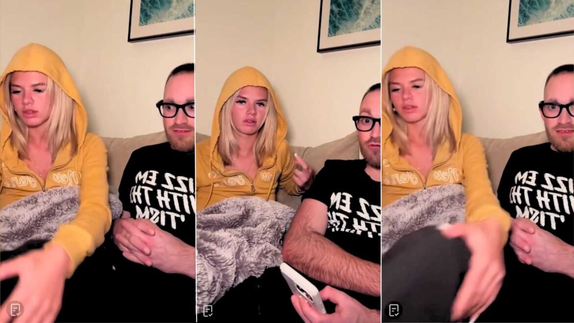 Grace touching Ryan Windridge's leg during TikTok LIVE