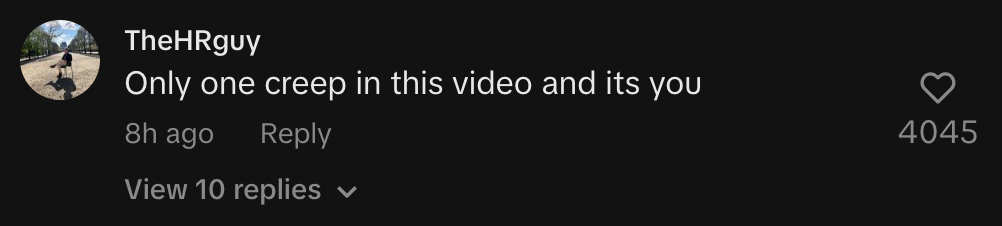 only one creep here and it's you