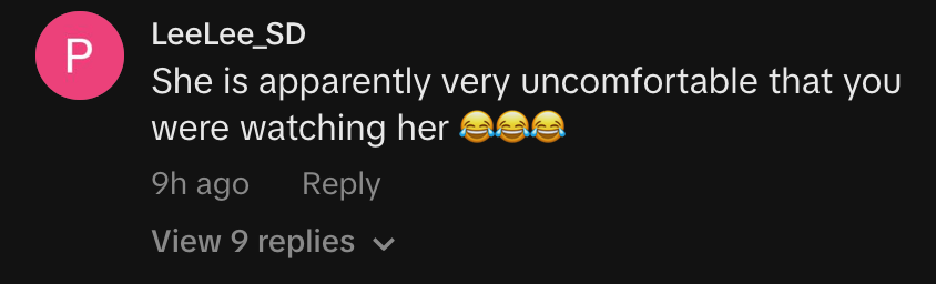 She was apparently mad at you filming her