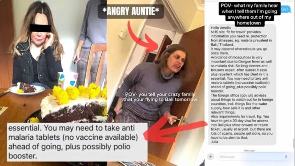 Aunites deranged reaction to Bali trip video thumbail