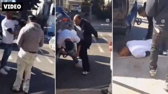 Crazy Moment Old Head Cheap Shots Man Who Disrespected Him