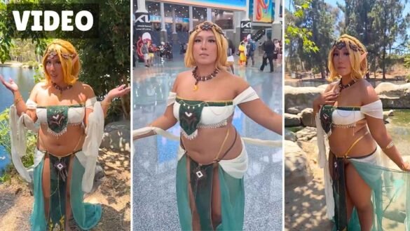 swimangieswim Zelda cosplay at LA Comic Con and lakeside location